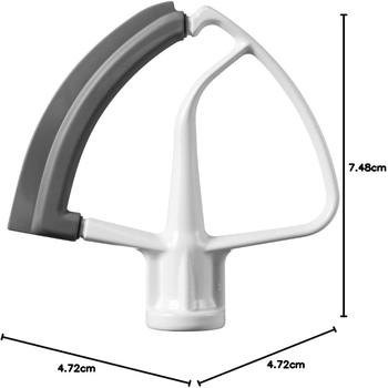 Гумено покрита глава за разбъркване за KitchenAid 4.5–5 qt миксер, предназначена за приготвяне на соево мляко, разбъркване и смилане.