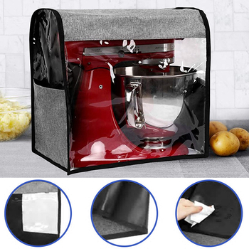 Κάλυμμα σκόνης κάθετου μίξερ – αδιάβροχο, πλένεται, 300D κατιονική διαφανής μεμβράνη, 90% περιεκτικότητα υφάσματος, προσαρμοστικό