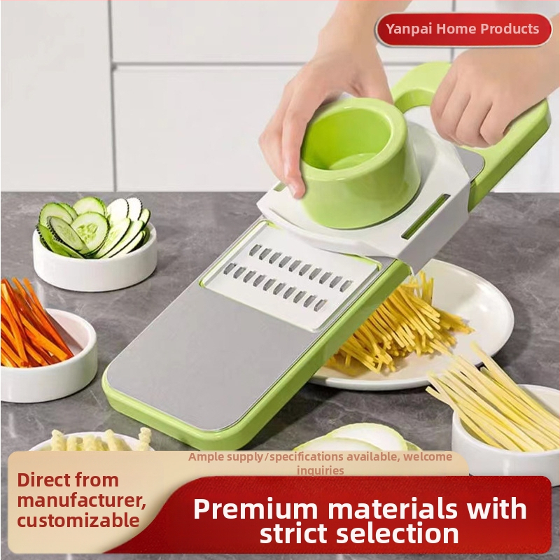 Daugiafunkcinis virtuvės pjaustymo įrankis - rankų apsauga bulvėms ir agurkams - pritaikomas su logotipo spauda, tinkamas privatinei prekei