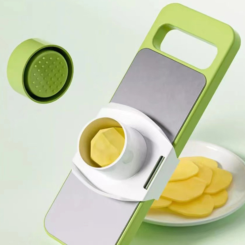 Daugiafunkcinis virtuvės pjaustymo įrankis - rankų apsauga bulvėms ir agurkams - pritaikomas su logotipo spauda, tinkamas privatinei prekei