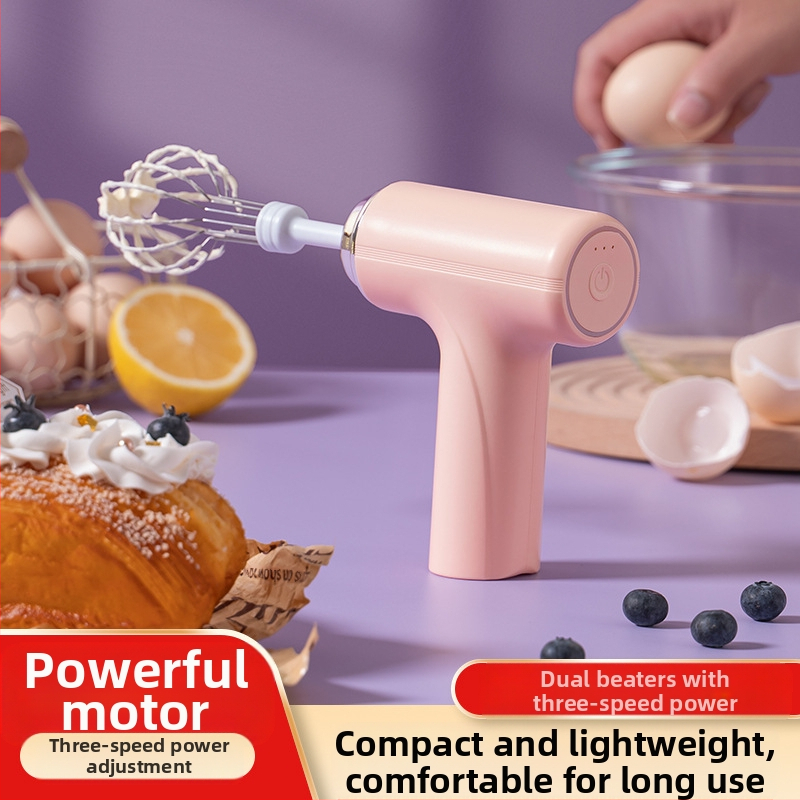 Електрически разбърквач за яйца, неръждаема стомана, безжичен презареждаем, 1200mAh батерия, 1200 об./мин, 15W (неръждаема стомана; безжичен презареждаем; 1200mAh; 1200 об./мин; 15W)