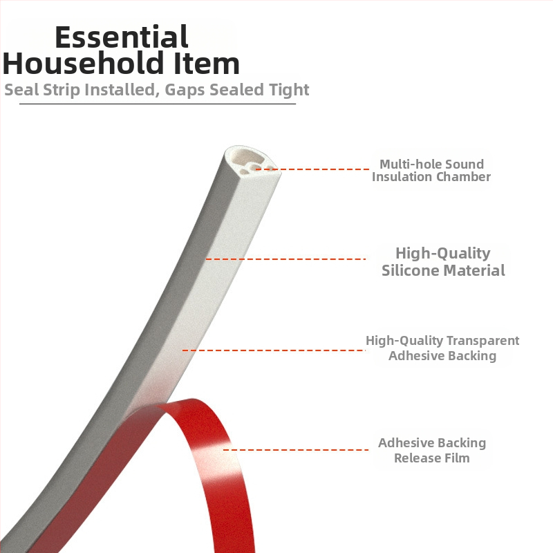 Уплътнителна лента за врати и прозорци – силиконова самозалепваща лента с антивзломна защита, намаляване на шума, прахоозащита и топлоизолация.