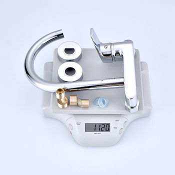 Virtuvės sieninis maišytuvas, varis, modelis JH-2093, pasukamas, keraminis vožtuvas, montavimas: sėdėjimo tipas