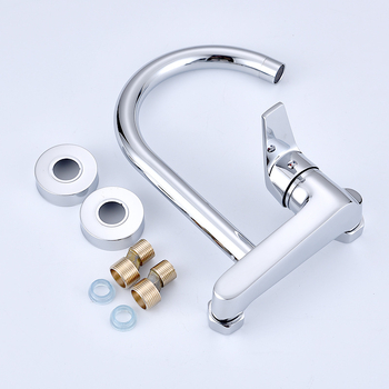 Virtuvės sieninis maišytuvas, varis, modelis JH-2093, pasukamas, keraminis vožtuvas, montavimas: sėdėjimo tipas