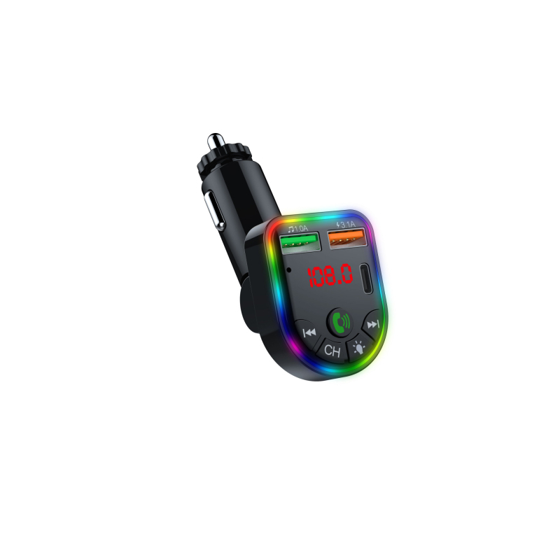 Automobiļ MP3 atskaņotājs ar FM raidītāju un USB zibatmiņas atskaņošanu, modeļa P20, strāvas padeve 12-24V, svars 60 g