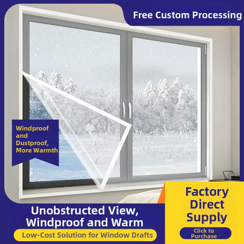 Žiemos lango izoliacinė užuolaida – PE, vėją atlaikanti ir šilta; tinkama svetainei, miegamajam ir restoranui; modernus minimalistinis stilius (Medžiaga: PE; Užuolaidos tipas: PE lango užuolaida; Erdvė: svetainė, miegamasis, restoranas)