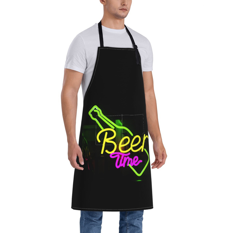 Személyre szabható teljes mintázatú kötény, vízálló és kopásálló, nyakba tekerhető védő