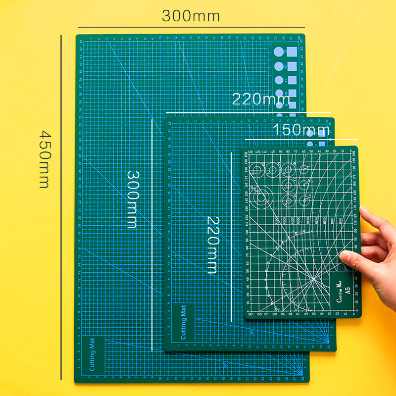 Ръчно изработена подложка за рязане с повърхност против порязване, учебна арт-дъска за бюро за писане и рисуване с измервателна мрежа