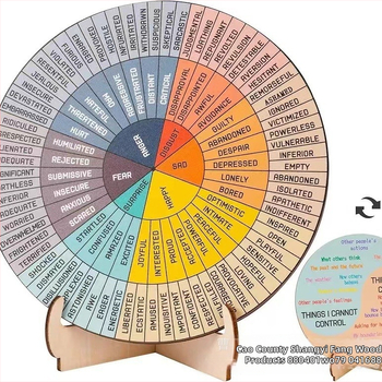 Ξύλινο διπλής όψης διακοσμητικό για την ψυχική υγεία με βάση για οικιακό γραφείο – Boxwood, Shangyifang