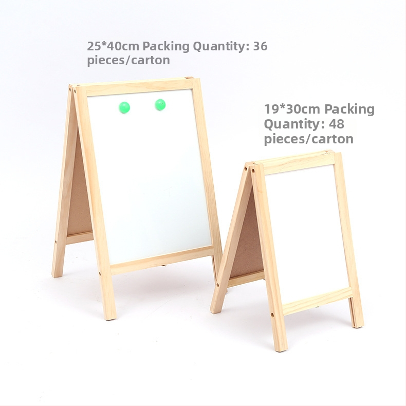 Дървена едностранна изтриваема рекламна дъска за рисуване за деца, сгъваема