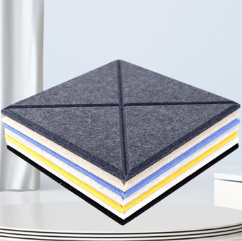 12 броя акустични панели от полиестерни влакна, самозалепващи квадратни панели с ивици за фотогалерия, стил модерен минимализъм, компресивна якост B, огъване B