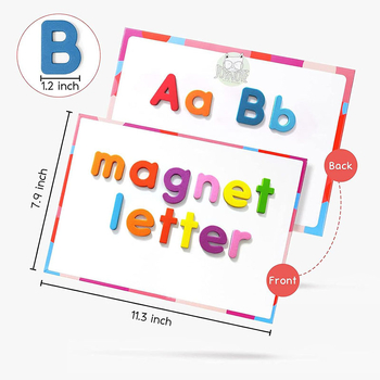 Magnētiskās burti uzlīmes bērniem – EVA putas materiāls, modelis ABC-2013, DIY draudzīgi, daudzfunkcionālas, vecums 4–6 gadi