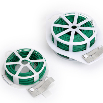 Σετ κηπουρικής οικιακής χρήσης με σύρμα από σίδηρο επενδυμένο με πλαστικό για δέσιμο φυτών