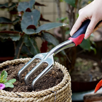 Τριμελές σετ εργαλείων κήπου από κράμα αλουμινίου — φτυάρι, κλαδευτήρια και άλλα εργαλεία κήπου