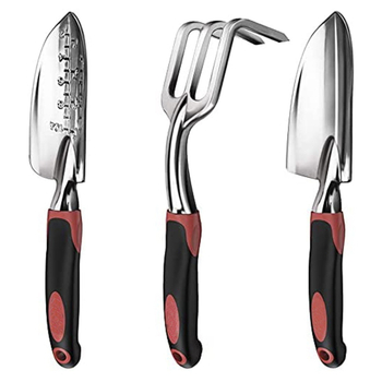 Τριμελές σετ εργαλείων κήπου από κράμα αλουμινίου — φτυάρι, κλαδευτήρια και άλλα εργαλεία κήπου