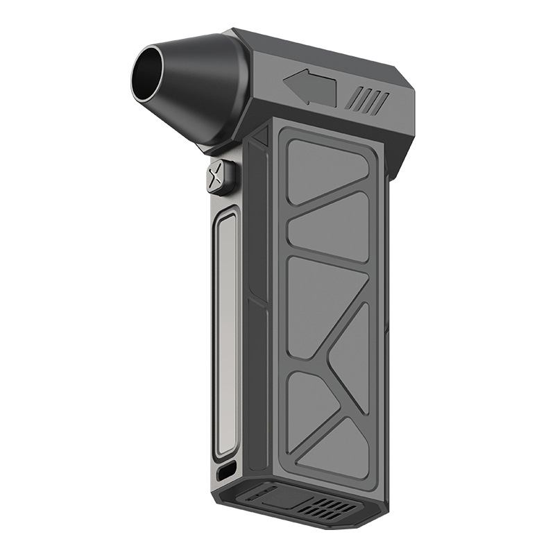 Portatīvs turboventilators ar ārkārtīgi augstu pūšanas ātrumu un integrētu sūkšanu automašīnas putekļu tīrīšanai; uzlādējams, 7.4V, 150W, vakuums 16000Pa, kabelis 60 cm