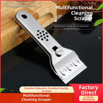 Многофункционална скребка за кухненски плочки с лезвие от неръждаема стомана и стоманена дръжка - Марка: Other