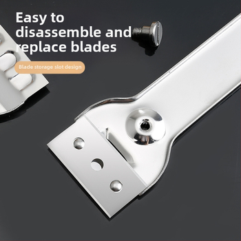 Многофункционална скребка за кухненски плочки с лезвие от неръждаема стомана и стоманена дръжка - Марка: Other