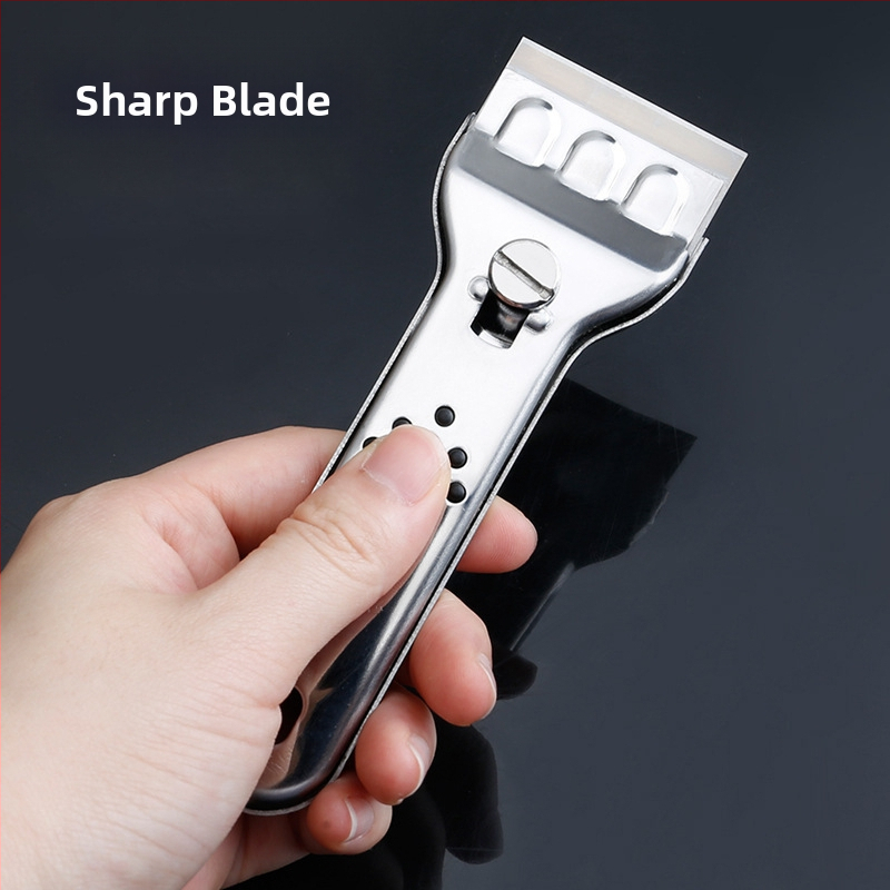 Многофункционална скребка за кухненски плочки с лезвие от неръждаема стомана и стоманена дръжка - Марка: Other