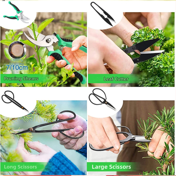 Σετ εργαλείων κήπου με κλάδεμα παχύφυτων, αφαίρεση ζιζανίων, ψαλίδι κήπου, γάντια και πολυλειτουργικά εργαλεία φύτευσης