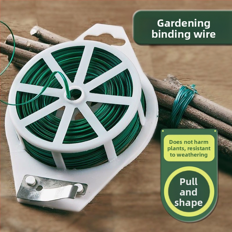 Градински тел за връзване с PVC покритие, железен тел, дебелина 0.7 мм, универсално приложение, клас пожароустойчивост 1