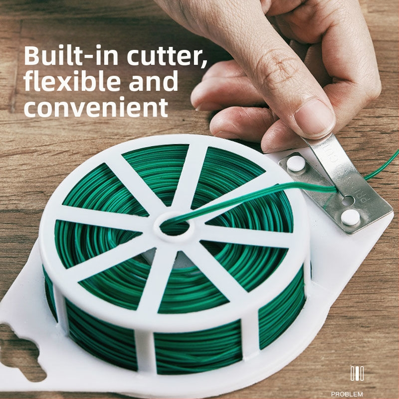 Градински тел за връзване с PVC покритие, железен тел, дебелина 0.7 мм, универсално приложение, клас пожароустойчивост 1