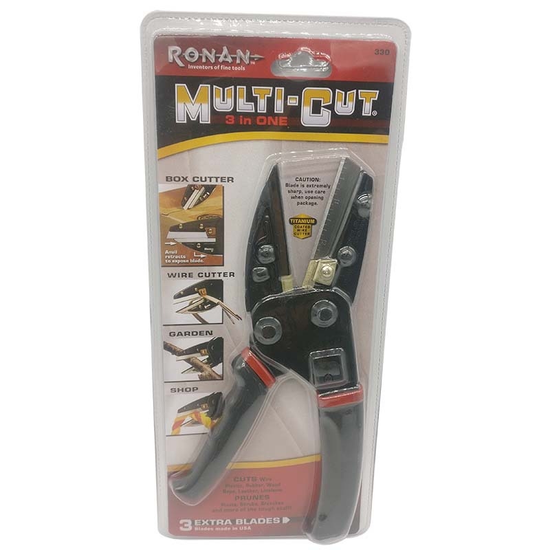 Keiba többfunkciós kerti metszőolló – rozsdamentes acél, teljes hossz 260 mm, pengéjének hossza 65 mm, tömeg 565 g