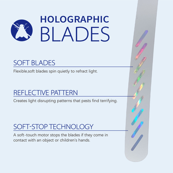 Uodų atbaidymo ventiliatorius, elektroninis vabzdžių atbaidymas, koloninės formos korpusas, 3V, įkrovimas nepalaikomas