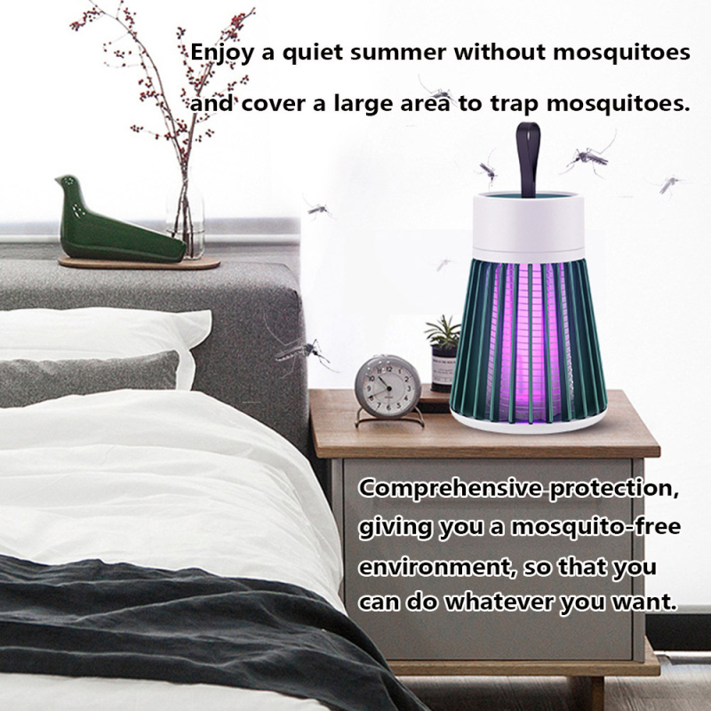Λυχνία εξολόθρευσης κουνουπιών με ηλεκτροσόκ για εσωτερική/εξωτερική χρήση, USB φόρτιση, LED, κάλυψη 41–60㎡