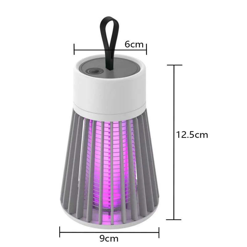 Λυχνία εξολόθρευσης κουνουπιών με ηλεκτροσόκ για εσωτερική/εξωτερική χρήση, USB φόρτιση, LED, κάλυψη 41–60㎡