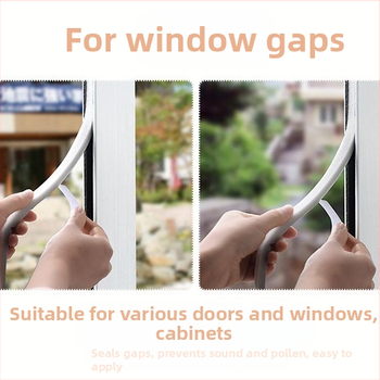 Уплътнител за врати и прозорци - самозалепващ, шумоизолация, ветроустойчив, удароустойчив
