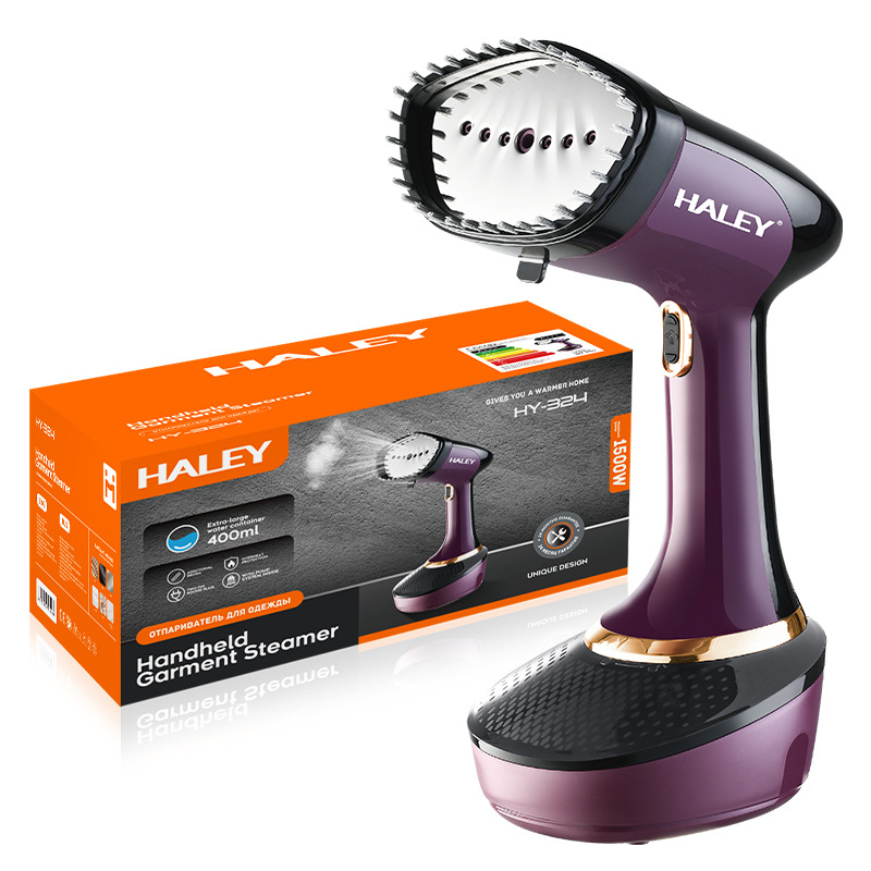HALEY hordozható kézi textilgőző – 1500W, AC, >240V, tartály <0,8 L, mechanikus üzemmód