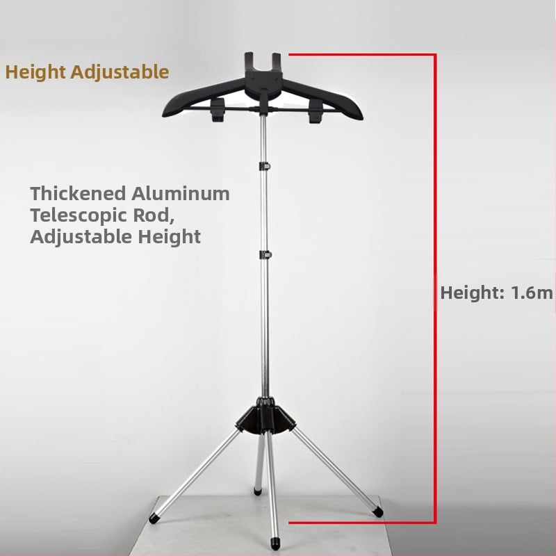 Drabužių garinimo stovas, trijų dalių rinkinys su aliuminine teleskopine lazda, keturių kojų pagrindas, lyginimo lentos teleskopinis lazda