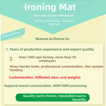 Medvilninis izoliacinis kilimėlis lyginimui, anti-deginimo, kilmė Yiwu, modernus minimalistinis stilius