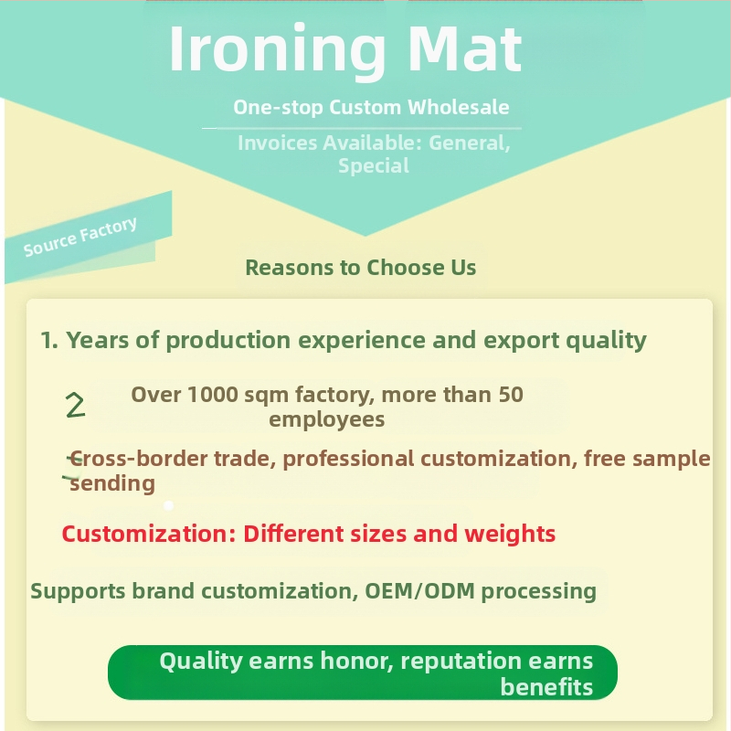 Памучна изолираща гладилна подложка за гладене, антиизгаряне, произход Yiwu, модерен минималистичен стил