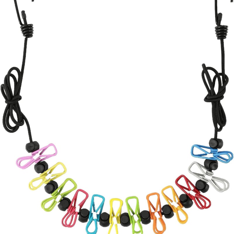 Džiovinimo klipsų rinkinys su 12 klipsų, modelis 0730, geležies, pakuotė 120 vnt., tinkama kojinėms, marškinėliams ir drabužiams, lauko džiovinimo lynas