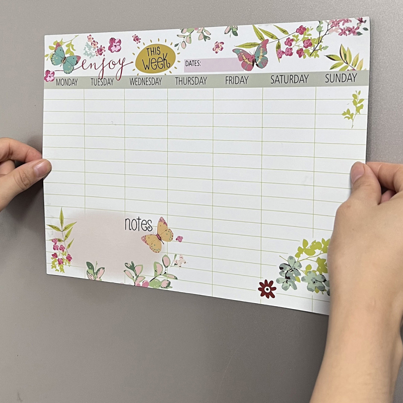 Μαγνητική πινακίδα μηνυμάτων ψυγείου με εβδομαδιαίο σχέδιο | Υλικό: Καουτσούκ, Μάρκα: Five Clouds, Στυλ: Απλό, Διαθέσιμη προσαρμογή