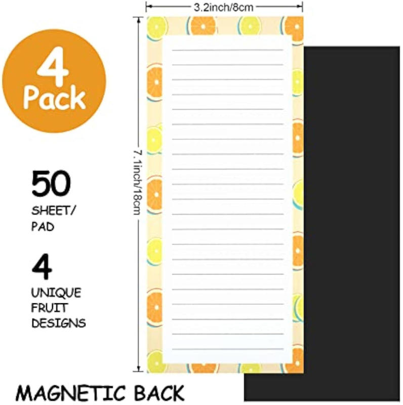 Μαγνητικό σημειωματάριο φρούτων για ψυγείο, μαλακός μαγνήτης, στυλ φρούτων