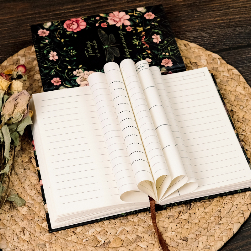 Titan jegyzetfüzet bevont papír borítóval, ragasztott kötés, belső anyag nyers cellulóz, 90 g/m² papír, 50–100 oldal, kreatív stílus