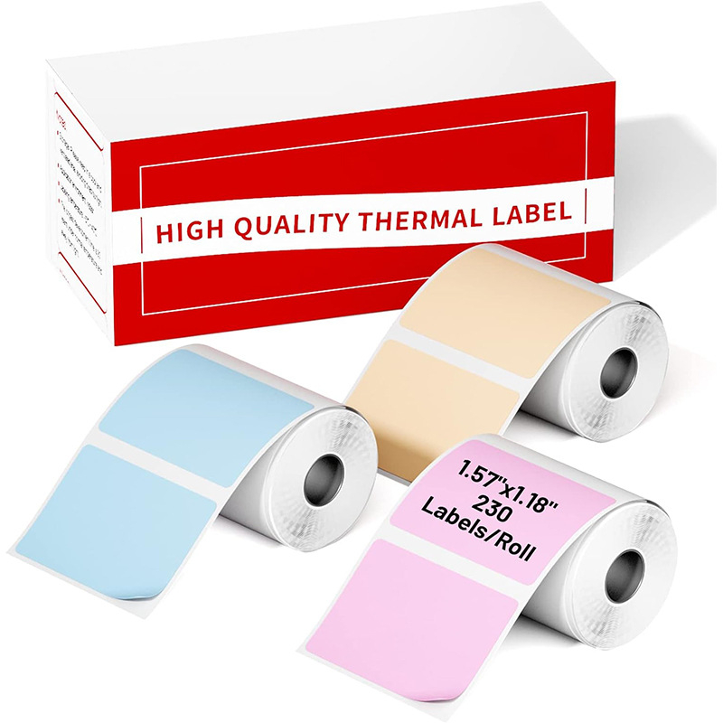 Триустойчив самозалепващ термо-синтетичен етикет; Форма: квадрат или правоъгълник; Лепило: водно; Дългосрочна температурна устойчивост: 80°C; Дебелина: 0,08 мм