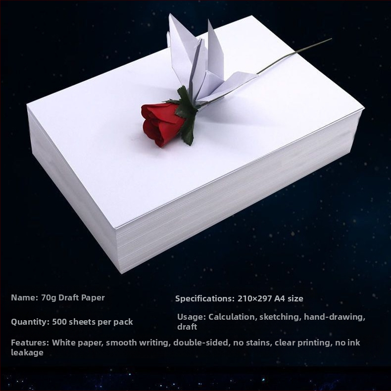 A4 печатна хартия за копиране и рисуване — 70–80 г, 100 листа, дървесна целулоза, персонализирана обработка