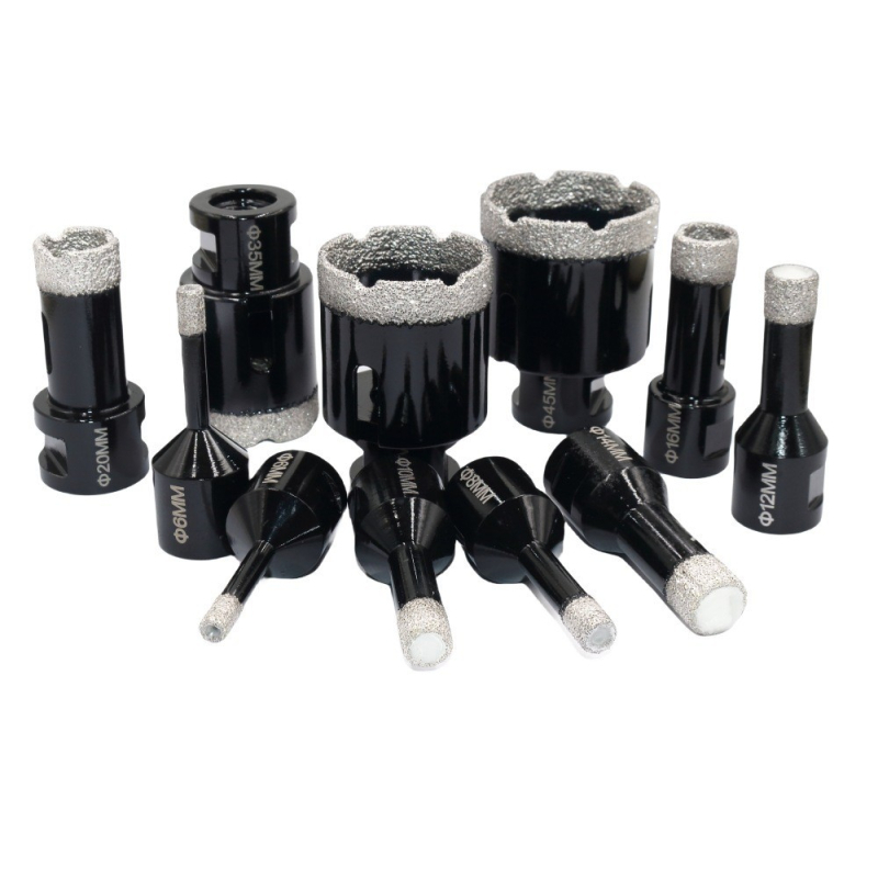 M14 Brazed Diamond Hole Saw за мрамор, гранит, порцелан, каменни плочи и керамика — сухо пробиване