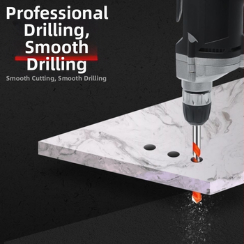 Алуминиев триъгълен бур за плочки и бетон – за пробиване на стъкло и цимент, съвместим с безжична бормашина