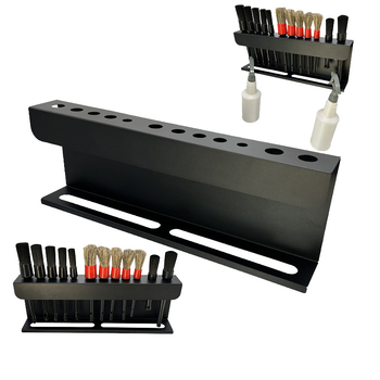 Διάταξη για βούρτσες αυτοκινήτου - 2-σε-1 βάση για σπρέι και βούρτσες, χάλυβας άνθρακα, βιδωτή εγκατάσταση, δημιουργικός σχεδιασμός