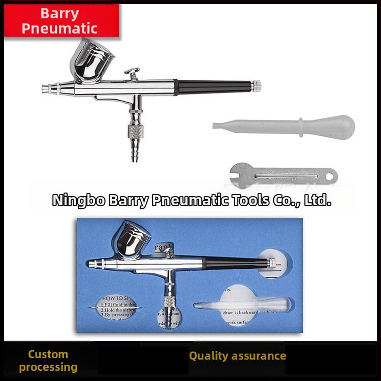 Bachri purškimo komplektas meno ir modeliavimo darbams: gravitacijos maitinimo purkštuvą, talpa 7 cm³, antgalis 0,3 mm, darbinis slėgis 50 PSI