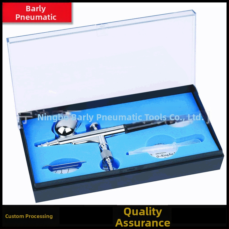 Bachri комплект за пръскане – Spray Pen Set: пистолет за пръскане с гравитационно зареждане, резервоар 7 cm³, дюза 0,3 мм, работно налягане 50 PSI