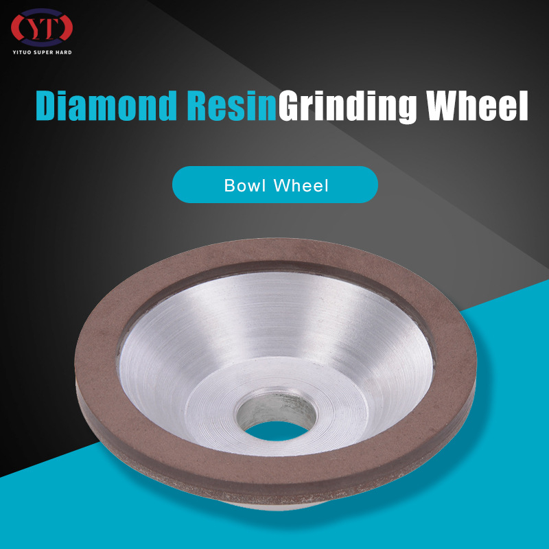 Диамантена шайба за шлайфане, смолно свързана, чашообразна форма, за нефритен камък и сплав от волфрамова стомана, синтерована, цилиндричност по избор.