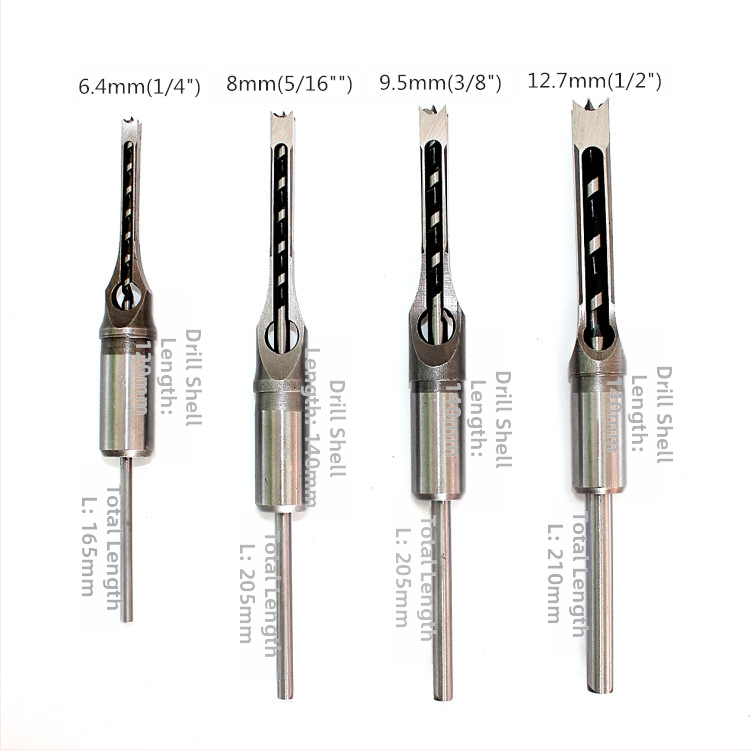 Дърводелско свредло за квадратно отвори за жлеб и шип – квадратно свредло за дърво, 1 пакет, марка: Друга