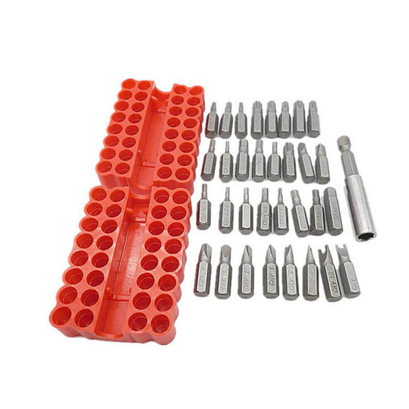 33 dalių tuščių bitų rinkinys su specialiomis formomis ir vidiniais šešiakampiais bitais gręžimo įrankiams (anglies plienas)