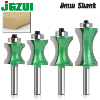 Αψιδωτή φρέζα ξυλουργικής με επίπεδη βάση και αυλακώσεις, κυκλικός άξονας